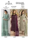 Gulaal Vol 3 By Zaha Georgette Pakistani Suits Wholesale Clothing Suppliers In India